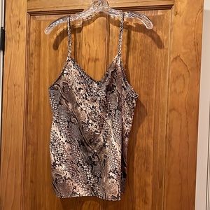 Snakeskin spaghetti strap shirt
